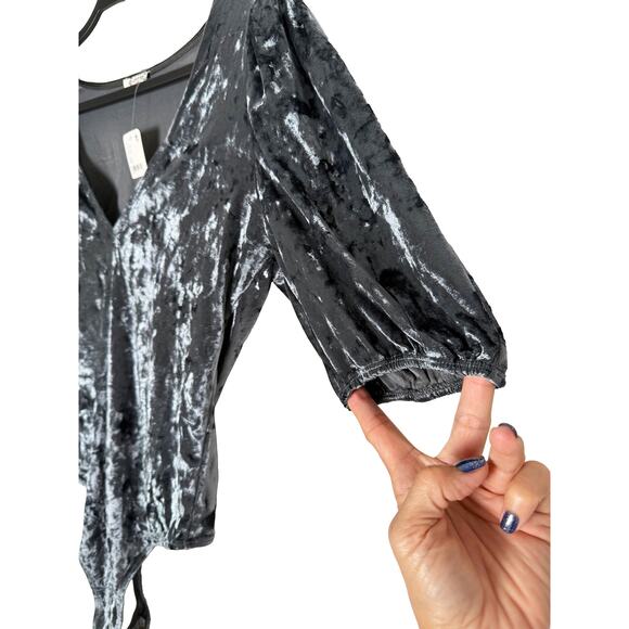 Free People Women's Intimately Don't You Wish Velvet Bodysuit Sunflower Seed NWT - Picture 8 of 14